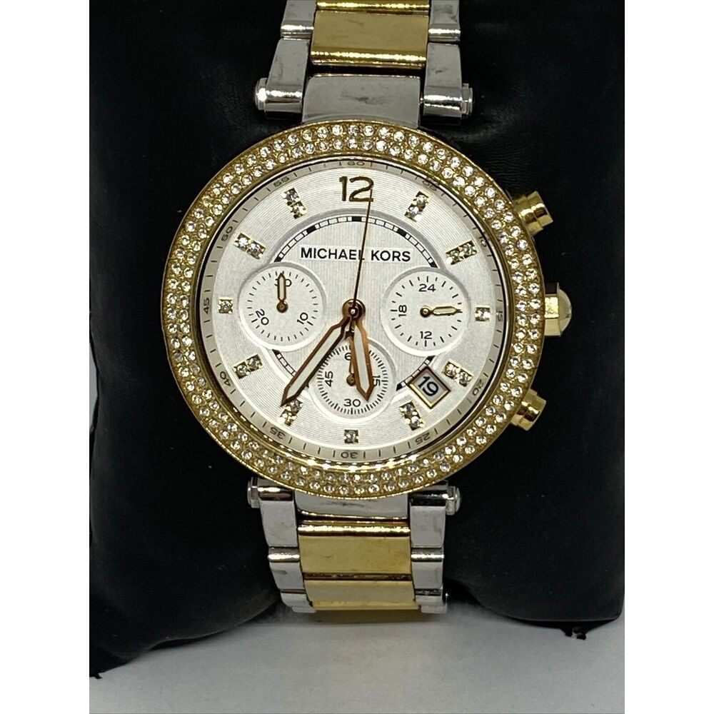 Michael Kors Parker MK5925 Womens Stainless Steel Analog Dial Quartz Watch WO514 - Picture 2 of 12